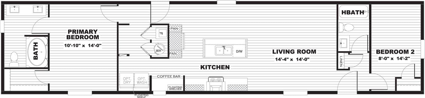 Tide floor plan home features