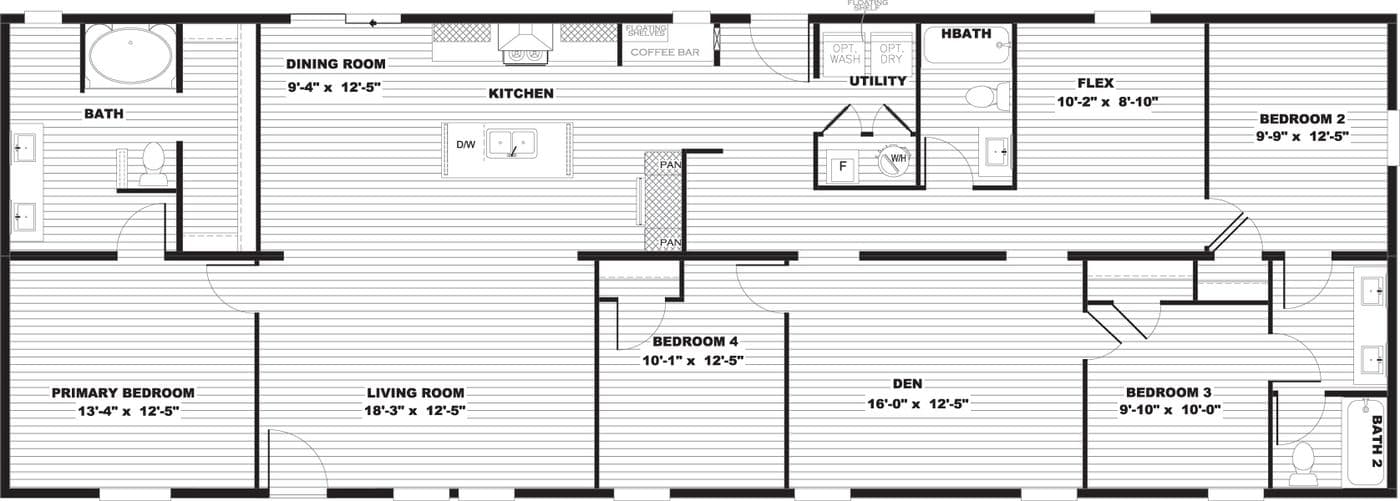 Snowcap floor plan home features